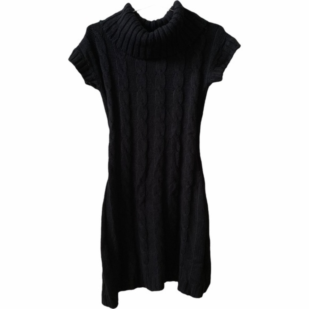 Say What? cable knit cowl neck sweater dress